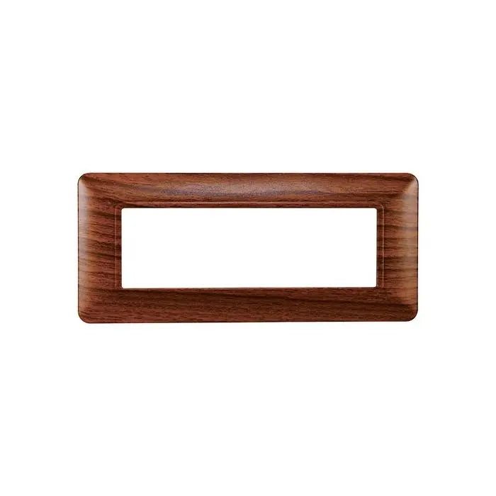Placca compatibile Bticino Matix 6 moduli plastica colore radica