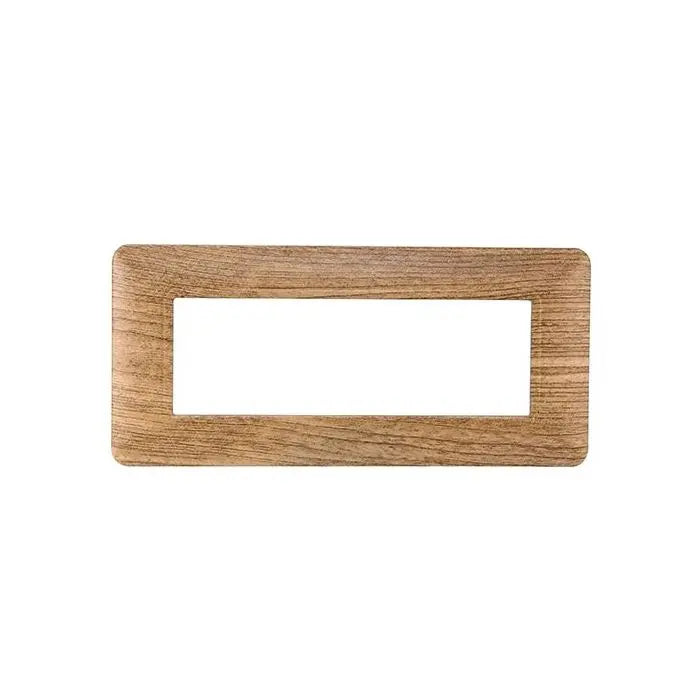Placca compatibile Bticino Matix 6 moduli plastica colore legno scuro