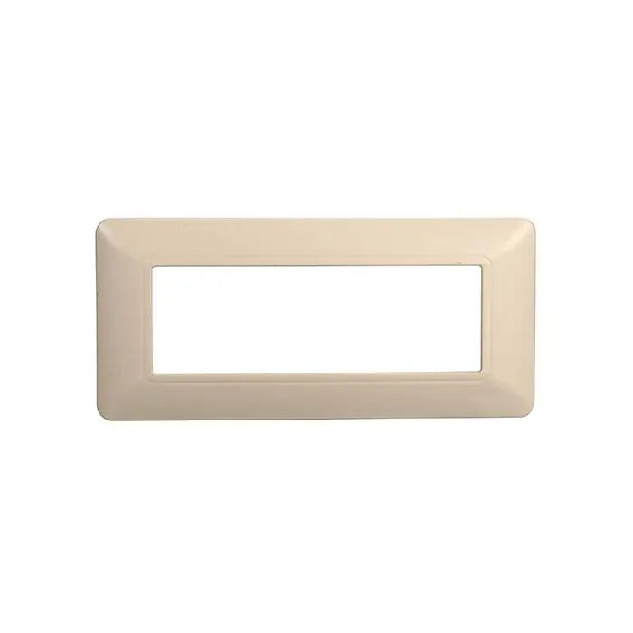 Placca compatibile Bticino Matix 6 moduli plastica colore sabbia
