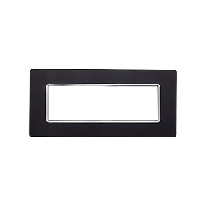 Placca compatibile Bticino Matix 6 moduli vetro colore nero