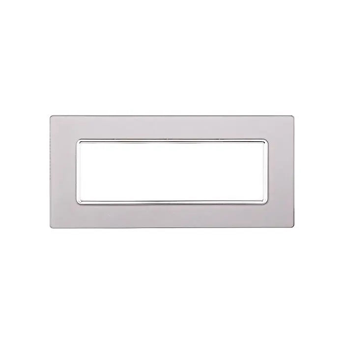 Placca compatibile Bticino Matix 6 moduli vetro colore argento
