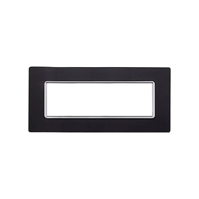 Placca compatibile Bticino Matix 6 moduli vetro colore bronzo scuro