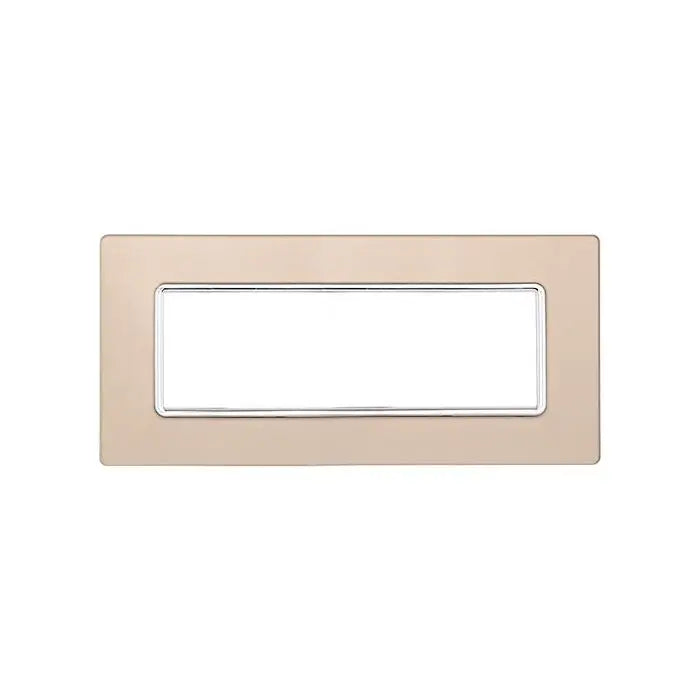 Placca compatibile Bticino Matix 6 moduli vetro colore oro