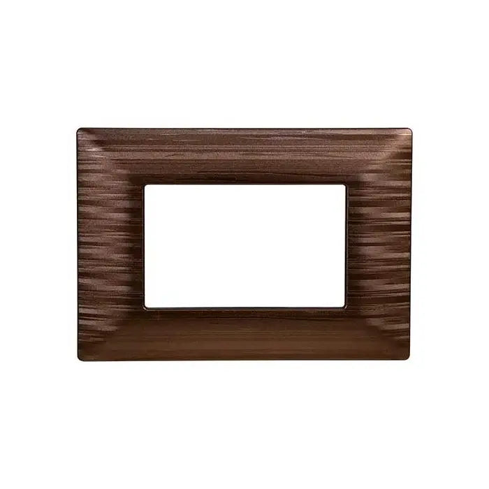 Placca compatibile Bticino Matix 3 moduli plastica colore bronzo satinato