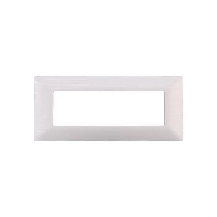 Placca compatibile Bticino Matix 6 moduli plastica colore bianco satinato
