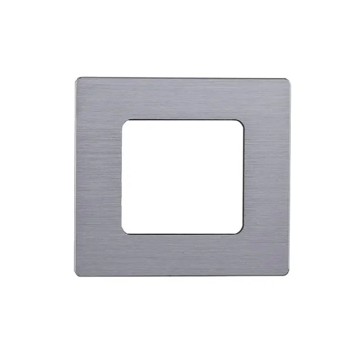Placca compatibile Bticino Matix 2 moduli alluminio colore argento lucido satinato