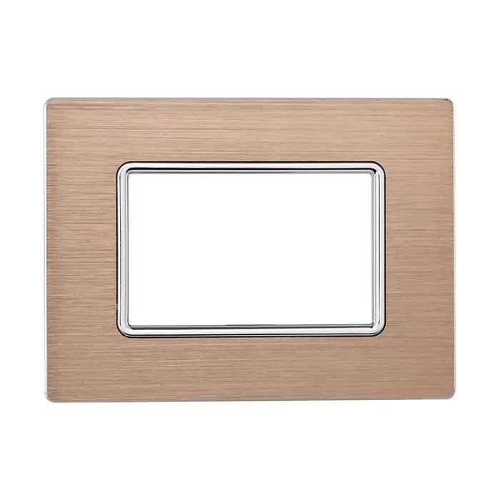 ETTROIT MT86311 Placca In Alluminio 3P Colore Oro Compatibile Con Bticino Matix
