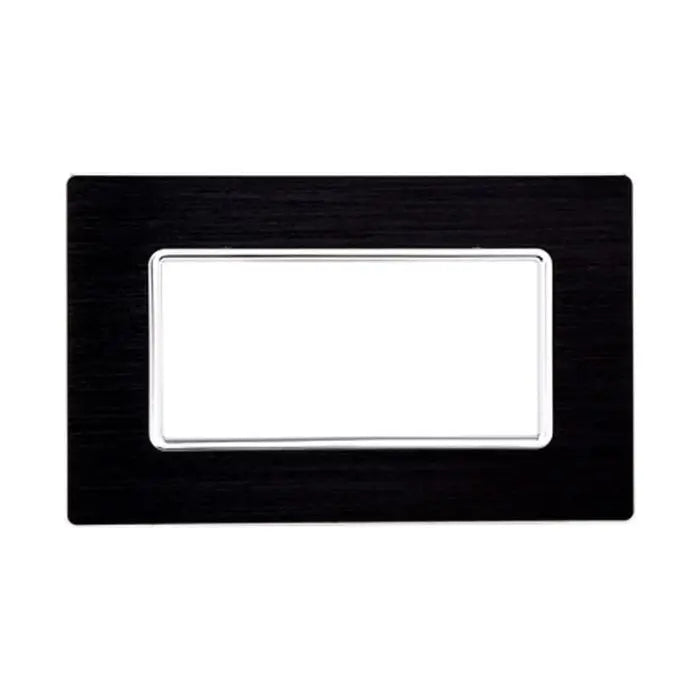 ETTROIT MT86402 Placca In Alluminio Serie Solar 4P Colore Nero Compatibile Con Bticino Matix