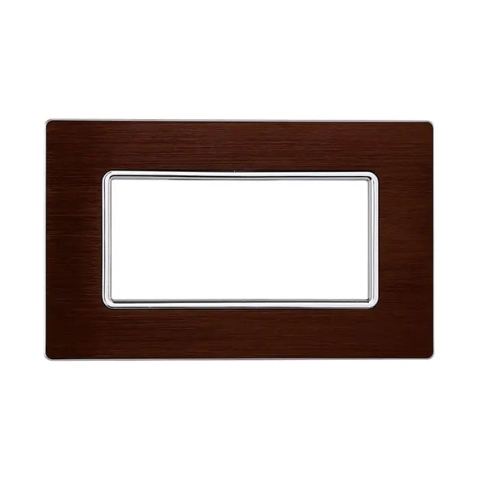 ETTROIT MT86410 Placca alluminio Serie Solar 4P Colore Bronzo Compatibile Con Bticino Matix