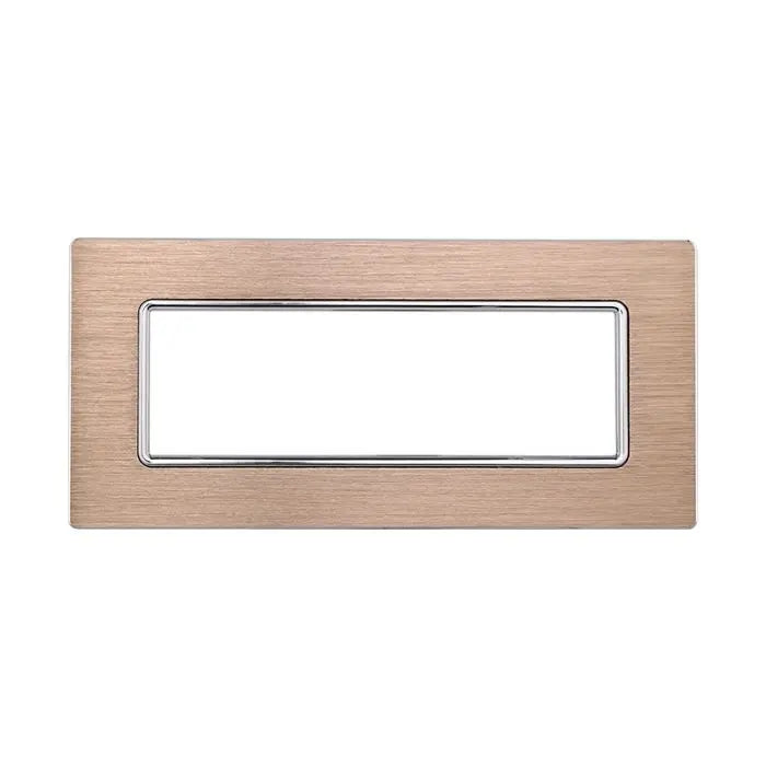 ETTROIT MT86610 Placca in alluminio  6P Colore Bronzo Compatibile Con Bticino Matix